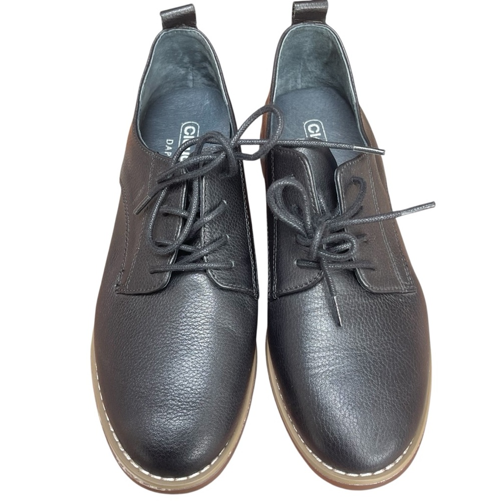 Cloud Soft DAPHNE Black FINE LEATHER OXFORDS SIZE 36/230 Mon Slip Sole